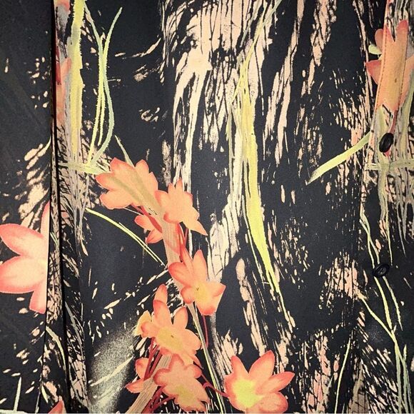 Leslie Fay Floral Print Sleeveless Maxi Dress Long Sleeve Blouse Top 2 Pc. Set - Picture 8 of 15